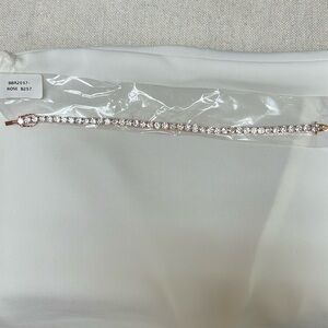 Rose gold cubic zirconia tennis bracelet that was never worn